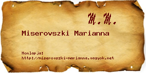 Miserovszki Marianna névjegykártya